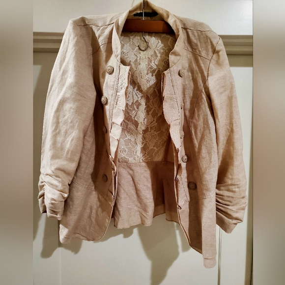Women's blazer Jacket Cinched Sleeves - Picture 2 of 10